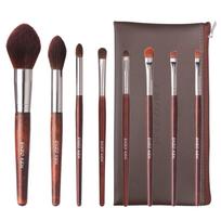 ENZO KEN Natural Horsehair Makeup Brush Set Real Hair Eyeshadow Blush Contour Premium Quality ruda