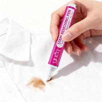 Washing Free Magic Stain Removal Pen Portable Oil Red Wine Stain Remover for T-Shirt Small Greasy Filth Clothing Marker 1pc 10ML brown