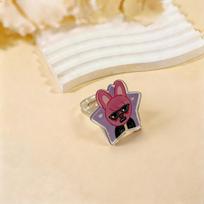1pc Kpop Stray Kids Member Acrylic Ring Cute Kawaii Chibi Anime Face Big Head Ring, SKZ Merch STAY Gift LEEKNOW white