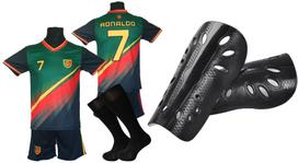 RONALDO Portugal children's football kit + socks + shin guards - size 140