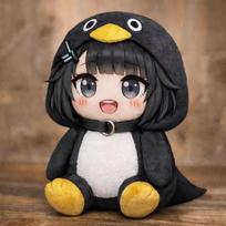 25cm Kawaii Goo Goo Gaga Voice Plush Doll Cute Cartoon Penguin Furry Figurine Trendy Gugu Gaga Meme Doll Party Birthday Gift black