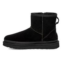 UGG Classic Mini Zipper Tape Logo Boot 'Black' Women's 1144034-BLK 36 juoda