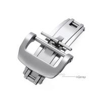 Butterfly Deployment Watch Buckle for Richard Mille Stainless Steel Brushed Buckle Silver Metal Clasp 18mm 20mm Watch Button 18mm white