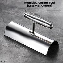 Stainless Steel Corner Trowel Silver Putty Scraper New Plastering Trowel  Drywall Finishing 2 gray