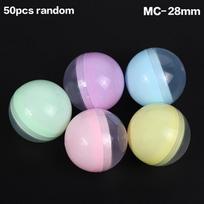 28-55MM 50PCS Empty Plastic Capsule Balls DIY Storage Containers for Paintball Toy Party Gift Egg Box Refillable gray