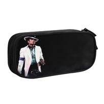 Fun Michael Jackson Pencil Case MJJ Pop Music Singer Pencilcases Pen Box for Student Bags Students School Cosmetic Stationery 21x10.5x5cm
