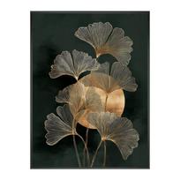 Spausdintas paveikslas su rėmeliu 60x80 cm Gold Ginkgo – Styler