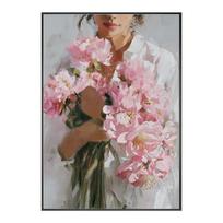 Spausdintas paveikslas su rėmeliu/tapyba ant drobės 70x100 cm Floral Embrace – Styler