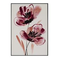 Spausdintas paveikslas su rėmeliu/tapyba ant drobės 70x100 cm Burgundy Blooms – Styler