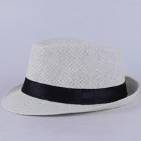 Klasikinė Panama Hat Unisex Gangster Cap Beach Sun Hat Band Sunhat H gray