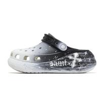 Crocs Crush Clog EVA Gothic Trend Graffiti Street Unique Shadow Witch Hole Shoes Unisex Grey Black 38-39 gray