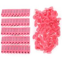 Pig Cattle and Sheep Ear Tag Farm Animal Indentification Card Goat Ear Label 100 Pack Type 1 pink