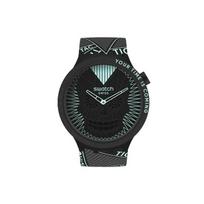 SWATCH Unisex 47mm Black Watch SB01B129 SB01B129 Black Dial
