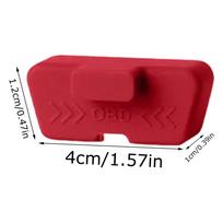 Universal vehicle silicone OBD diagnostic waterproof and anti rust interface protective cover accessories red