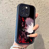 Anime Cool Tokyo Ghoul Plating Phone Case For IPhone 17 Pro Max 16 15 14 Pro Max IPhone 13 Pro Max 11 Plus Silicone Cover iPhone 16 Pro gray