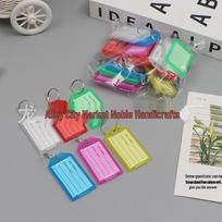 Double-Sided Numbered Transparent Key Tags for Easy Classification and Engraving Piece brown