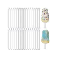 Acrylic Sticks Reusable Cakesicle Sticks Cake Pop Mold Mirror Ice Pop Sticks Ice Cream 20 PCS gryna