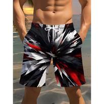 Asmenybė Jūros vanduo 3D Įtrūkimas Žaibas Spausdinti Šortai Vyriški Havajų Maudymosi Šortai Vasaros Atsitiktiniai Atostogų Paplūdimio Šortai Board Pants S black
