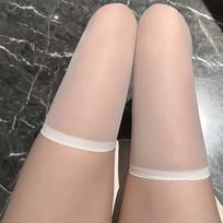 New Plus Size Lace Stockings Shaping Legs Big Size Sheer Tights Slimming Thigh High Fishnet Long Socks For Curvy Women Body Xxxl One Size beige