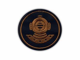 Patchion Diver - brown thread - Magnetic Backing - Embroidered Patch/Badge/Emblem