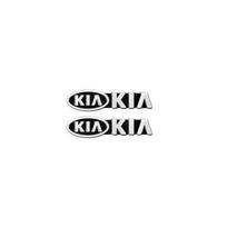2/4pcs 3D Aluminum Stying Car Audio Speaker Emblem Sticker Auto Decoration For KIA Rio Ceed Sportage Cerato Soul Sorento Optima yngc90 black