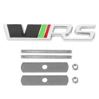3D Metal VRS Logo Car Front Grill Emblem Rear Trunk Badge For Skoda A5 Octavia 2 1 Rapid Kodiaq Karoq Fabia Kamiq Superb Scala lcvr69 white