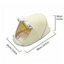 Foldable Pet Tent Portable Dog & Cat House Lightweight Indoor Outdoor Camping Kennel Breathable & Pet Shelter (Beige,35x68x30cm) smėlis