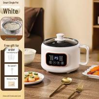 Multi-Functional Electric Cooker for Dorms and Students - Steamer, Rice, and Hot Pot Non-stick Pot black
