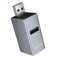 3in1 Adapter (USB 2.0 x 2+USB 3.0) to USB-A Hoco HB54 grey