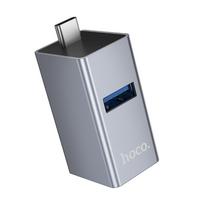 Adapter 3-in-1 (2x USB 2.0 + USB 3.0) USB-C Hoco HB54 grey