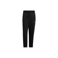 Adidas Neo Solid Color Elastic Waist Drawstring Fleece-Lined Joggers Unisex Bottoms Black HN8727 XS