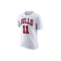 Nike Chicago Bulls Letter And Number Print Ribbed Crew Neck Knit Short Sleeve T-Shirt Men Tops White DR6367-101 XXL white