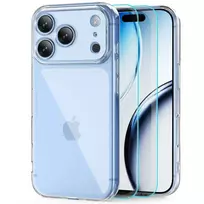 Tech-Protect FlexAir + Glass phone case for iPhone 17 Pro Max | iPhone 18 Pro Max transparent