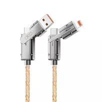 XO NB276 3-in-1 data transfer and charging cable | USB-A to USB-C, Lightning | 60W  | 1m | gray