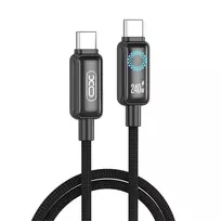 XO NB-Q312A data transfer and charging cable | USB-C to USB-C | PD | 240W | with LED display | 1m | black