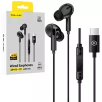 Blavec Headphones are ear BHS-01 with microphone Type C (DAC) (BHS01-B) black