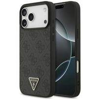 GUESS Etui Leather 4G Triangle Strass MagSafe case for iPhone 18 Pro Max / 17 Pro Max black