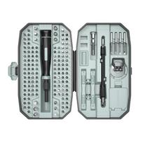 152pc/set Ergonomic Multiple Tip Precise Screwdriver Kit Compact Case for Professional Technicians Home Repair Essential juoda/pilka spalva