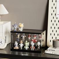Creative Acrylic Display Cabinet for Blind Box Storage-Premium Transparent Showcase with 360° Visibility Multi-Scene Organizer gray
