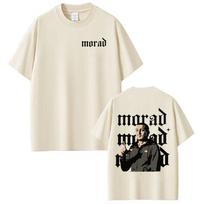 Rap Singer Morad MDLR Tour Album Merch Tshirt 2026 Summer Mens Highquality Cotton Fashion Hiphop Tshirt Street Wear S beige