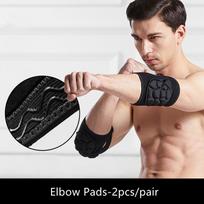 1 Pair Foam Elbow Pads Anti-Collision Sports Roller Skating Non-Slip Volleyball Riding Street Dance Elbow Protector Professional Grade S brown