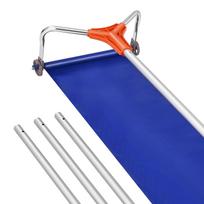 Sniego stogo grėblys, 27 cm aliuminio ašmenys, 1,25–5,24 m reguliuojamas stogo sniego grandiklis su ratukais ir slydimu, lengvas sniego šalinimo įrankis namo stogui