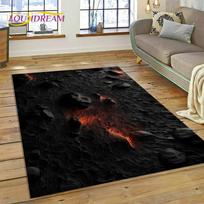 Volcano 3D Lava Magma Rug Carpet for Living Room Bedroom Home Decor,Floor Mat Non-slip Decoration for Sofa Kitchen Doormat Gift 40x60cm( 15x23in )
