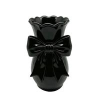 Decorative Ceramic Vase with Bowknot Design Elegant Flower Vase for Home Office Tabletop Decoration and Gift Display One Size balta