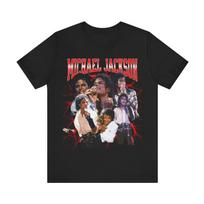 Michael Jackson Vintage Graphic Shirt, Retro Pop Music Tee, MJ Concert Style T-Shirt, King of Pop Fan GifT-Shirt S