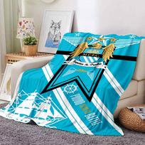 Manchester City Crest Blankets Flannel Printed Breathable Warm Throw Blanket for Home Office Bedspreads 0708a12 75cmx90cm blue