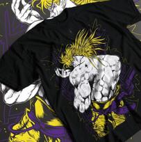 High-quality Crew-neck Short-sleeved Men's Tshirt JoJo Bizarre Adventure Shirt Jotaro Kujo Tshirt Dio Giorno T-Shirt Anime Shirt 4XL juoda
