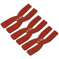 3Pcs Badminton 0.5g Racket Head Balance Strips H-shaped Tennis Racquet Weight raudona