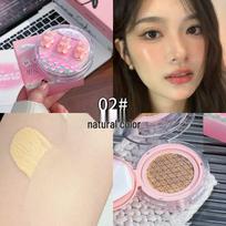 JOJO DIARY Sweet Rabbit Cushion BB Cream - Lightweight, Hydrating, Long-Lasting, No-Cake Formula for Dry Skin. gray