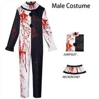 Filmo menas Klouno Cosplay Kostiumas Terrifier 2 Joker Cosplay Kruvinas Vyrams Moterims Vakarėlis Helovinas Kombinezonas L white